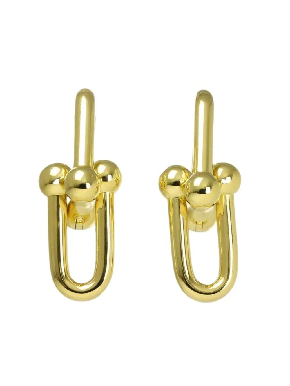 Tiffany & Co Link Earrings 18K Yellow Gold HardWear